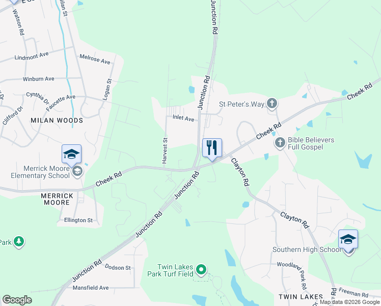 map of restaurants, bars, coffee shops, grocery stores, and more near 928 Harvest Street in Durham