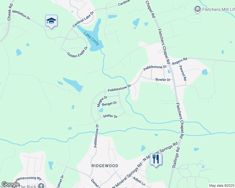 map of restaurants, bars, coffee shops, grocery stores, and more near 617 Magna Drive in Durham