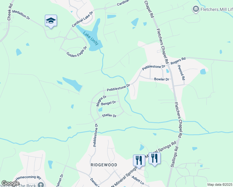 map of restaurants, bars, coffee shops, grocery stores, and more near 617 Magna Drive in Durham