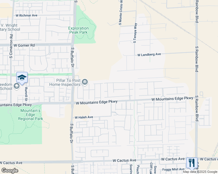 map of restaurants, bars, coffee shops, grocery stores, and more near 9983 Desert Alcove Road in Las Vegas