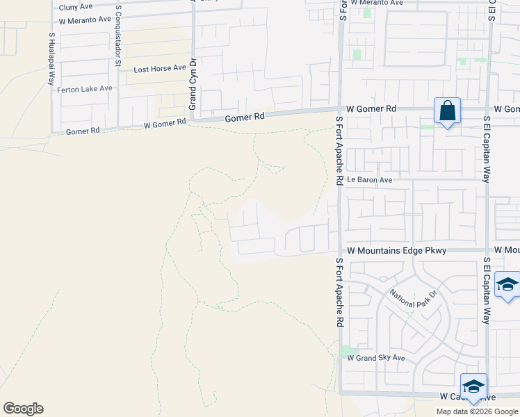 map of restaurants, bars, coffee shops, grocery stores, and more near Unnamed Road in Las Vegas