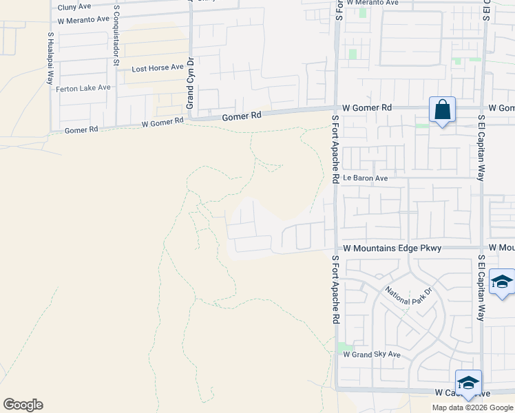 map of restaurants, bars, coffee shops, grocery stores, and more near Unnamed Road in Las Vegas