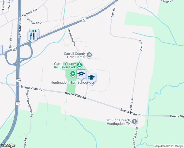 map of restaurants, bars, coffee shops, grocery stores, and more near 475 Fairgrounds Road in Huntingdon