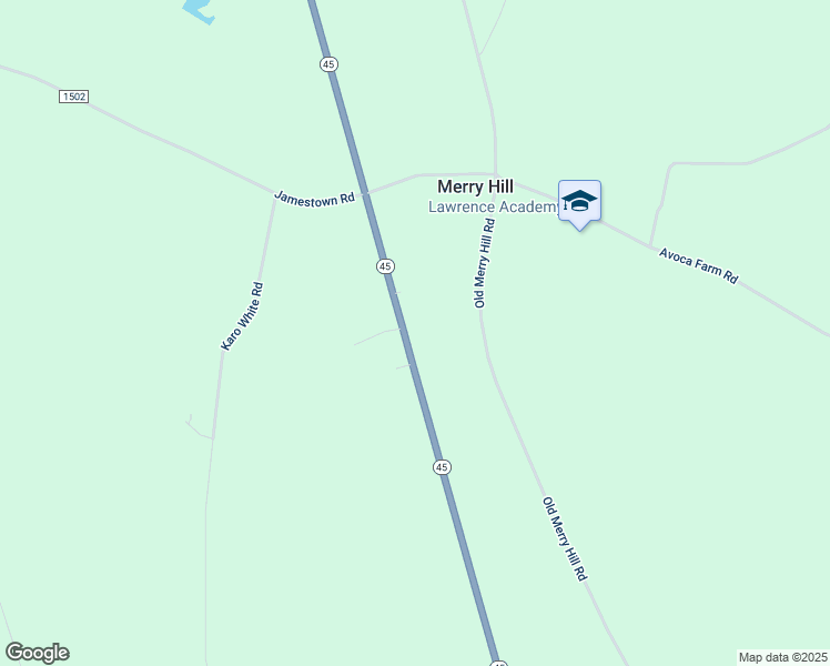 map of restaurants, bars, coffee shops, grocery stores, and more near 443 North Carolina 45 in Merry Hill