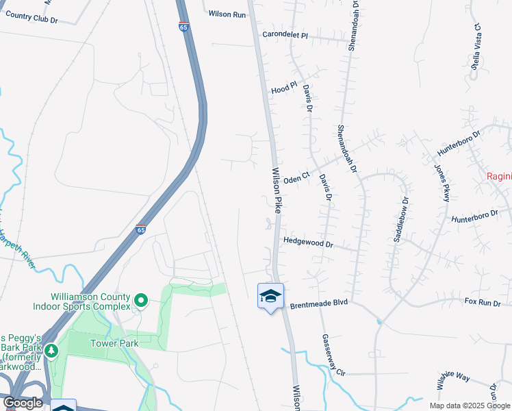 map of restaurants, bars, coffee shops, grocery stores, and more near 723 Wilson Pike in Brentwood