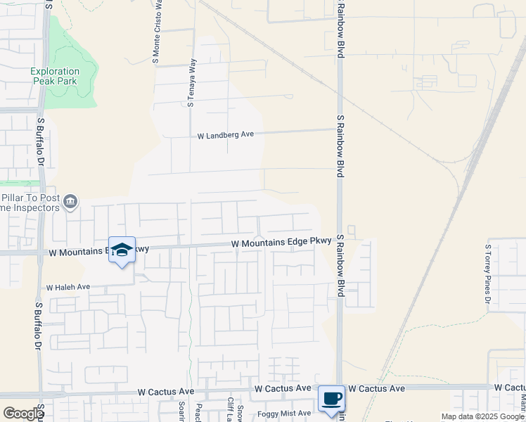 map of restaurants, bars, coffee shops, grocery stores, and more near 7114 West Mirkwood Avenue in Las Vegas