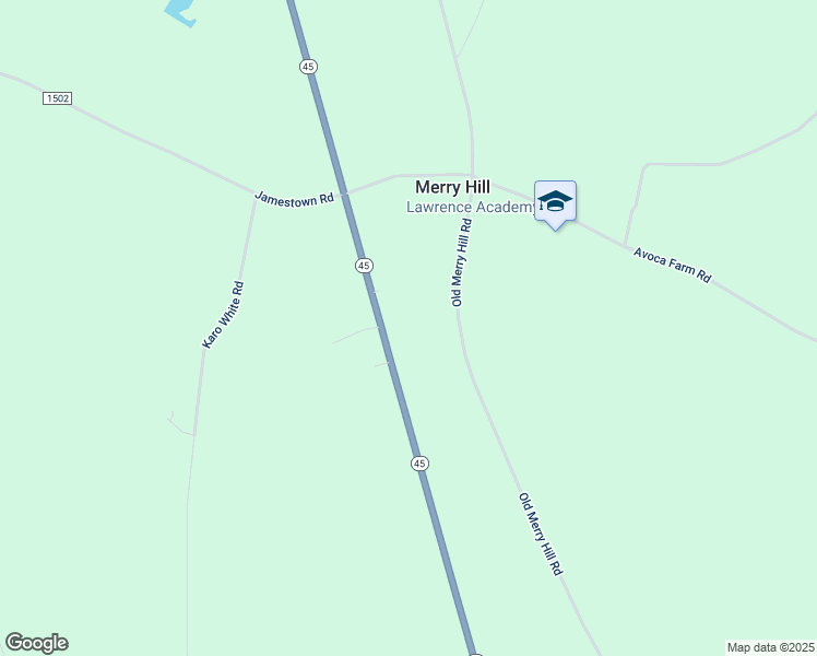 map of restaurants, bars, coffee shops, grocery stores, and more near 443 North Carolina 45 in Merry Hill