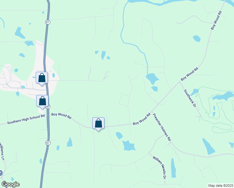 map of restaurants, bars, coffee shops, grocery stores, and more near 2463 Boywood Road in Graham
