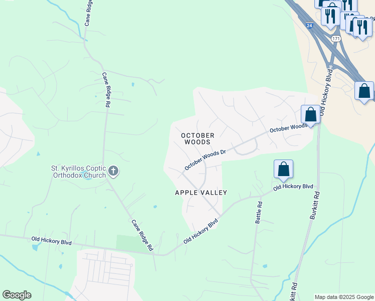 map of restaurants, bars, coffee shops, grocery stores, and more near in Nashville