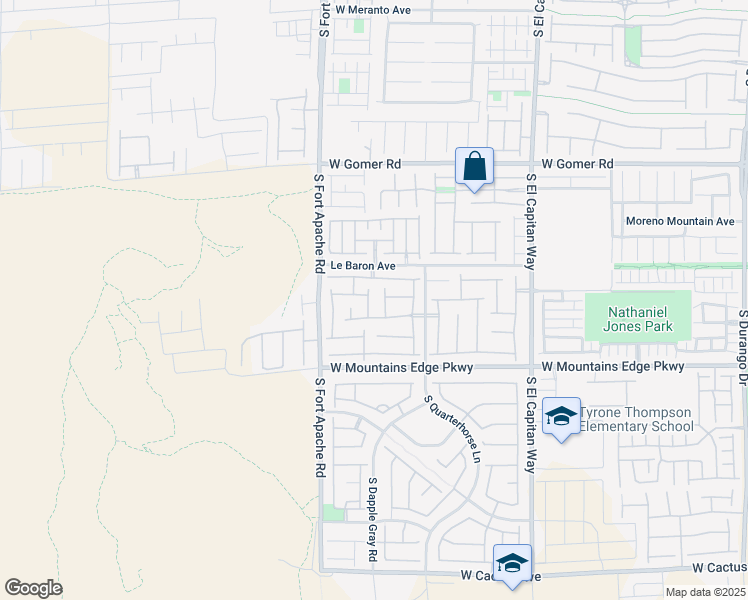 map of restaurants, bars, coffee shops, grocery stores, and more near 9958 Brasada Street in Las Vegas