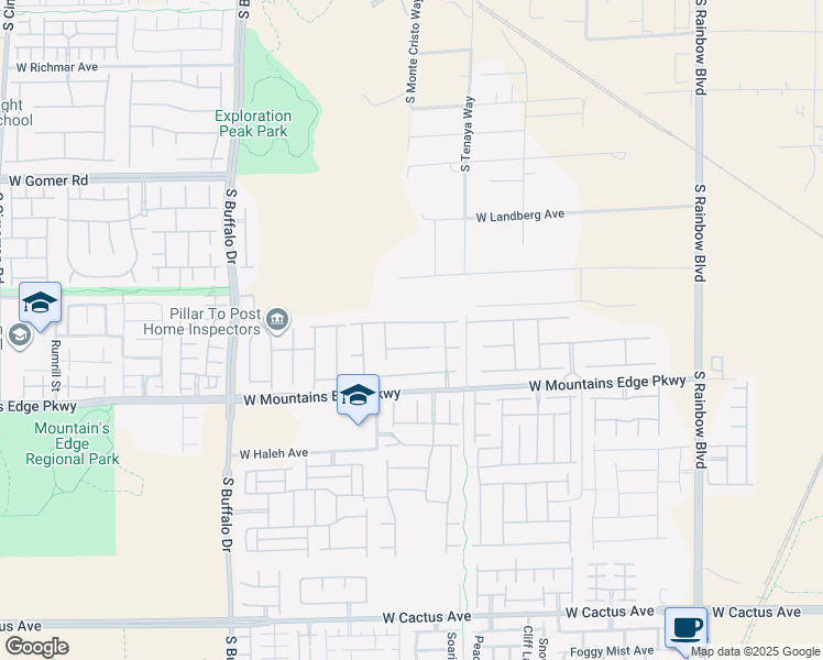 map of restaurants, bars, coffee shops, grocery stores, and more near 7457 West Mezzanine View Avenue in Las Vegas