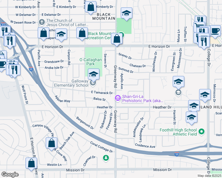 map of restaurants, bars, coffee shops, grocery stores, and more near 386 Summer Creek Court in Henderson
