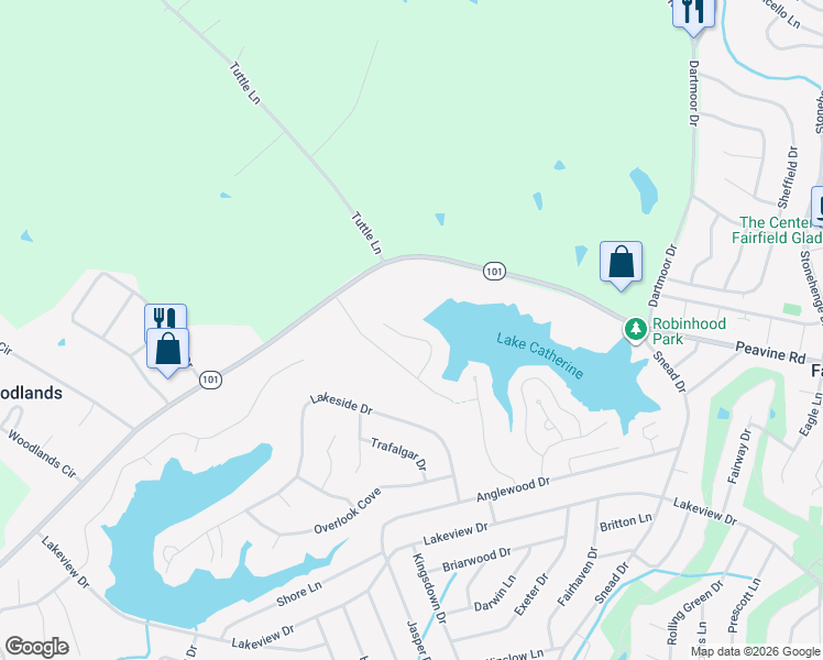 map of restaurants, bars, coffee shops, grocery stores, and more near 52 Loxley Lane in Crossville