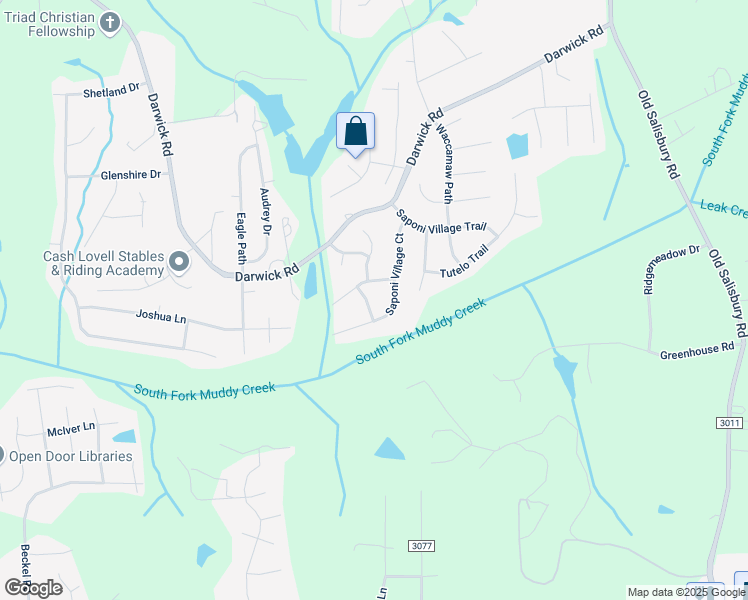 map of restaurants, bars, coffee shops, grocery stores, and more near 120 Hogan Lane in Winston-Salem