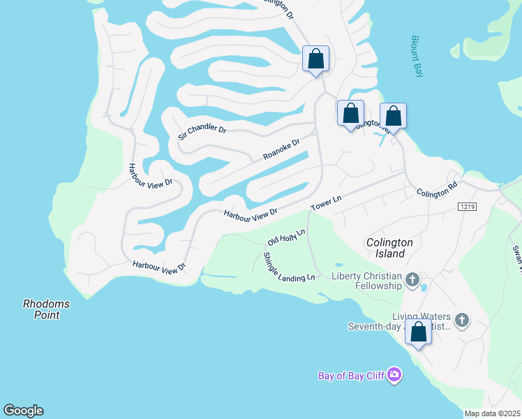 map of restaurants, bars, coffee shops, grocery stores, and more near 466 Harbour View Drive in Kill Devil Hills