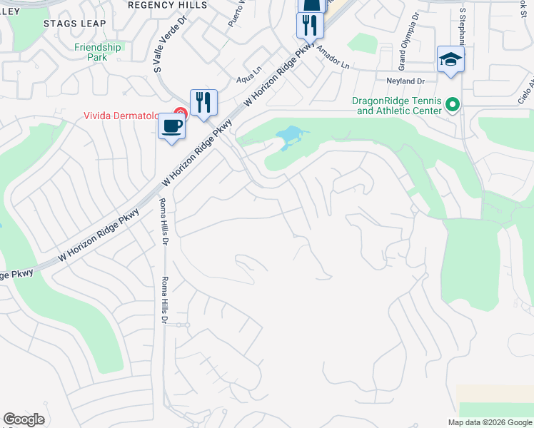 map of restaurants, bars, coffee shops, grocery stores, and more near 1680 Tangiers Dr in Henderson