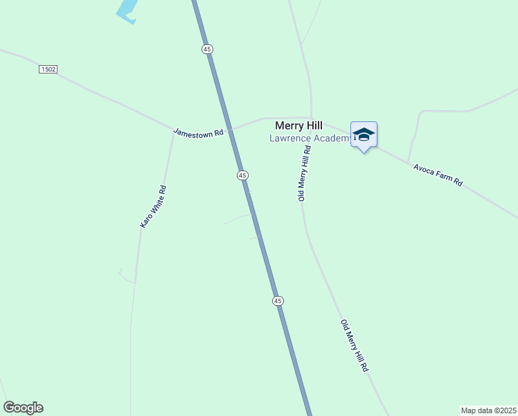 map of restaurants, bars, coffee shops, grocery stores, and more near 441 North Carolina 45 in Merry Hill