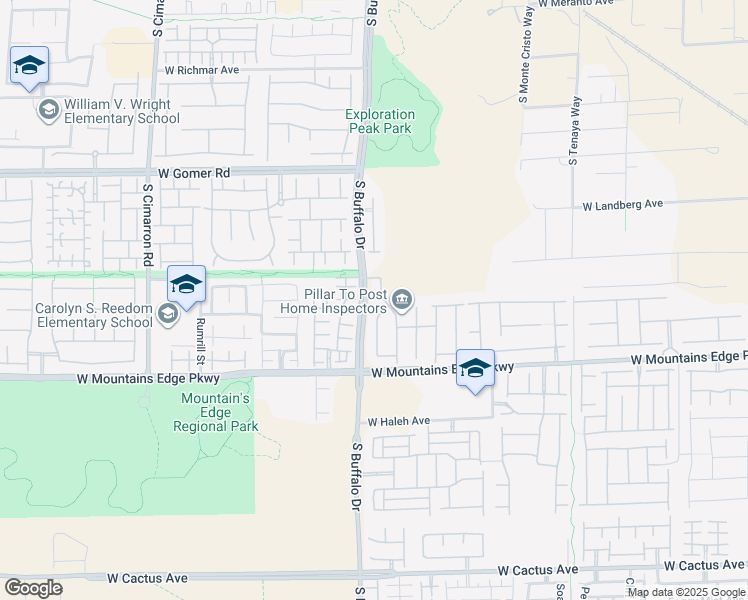 map of restaurants, bars, coffee shops, grocery stores, and more near 9943 Peak Lookout Street in Las Vegas