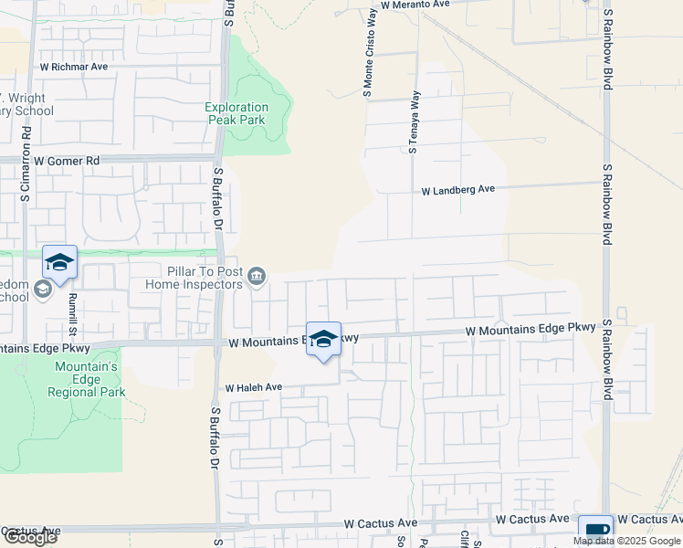 map of restaurants, bars, coffee shops, grocery stores, and more near 9980 South Sky Parlor Road in Las Vegas