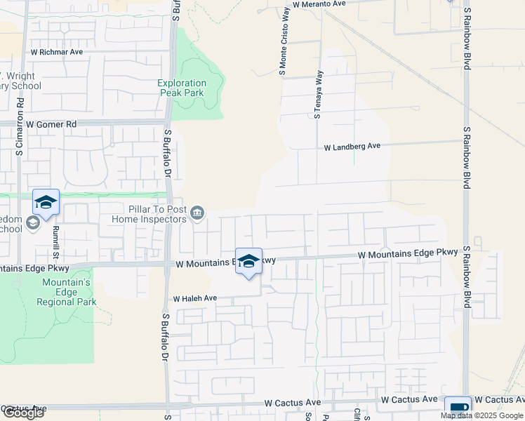 map of restaurants, bars, coffee shops, grocery stores, and more near 9980 South Sky Parlor Road in Las Vegas