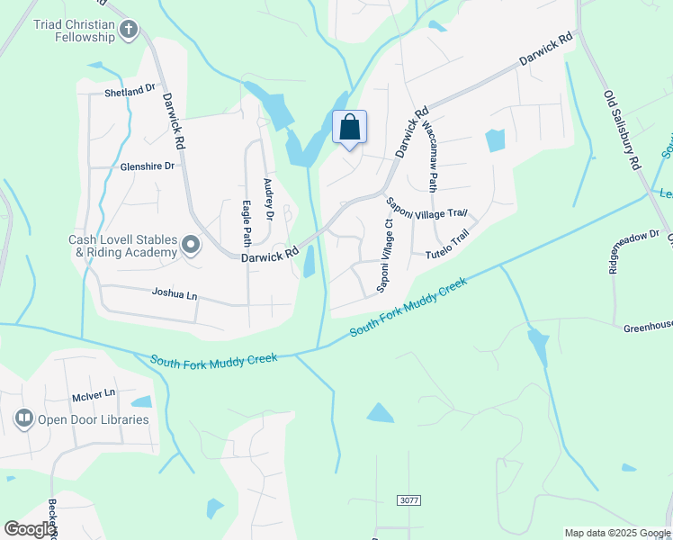 map of restaurants, bars, coffee shops, grocery stores, and more near 2113 Hogan Point Drive in Winston-Salem