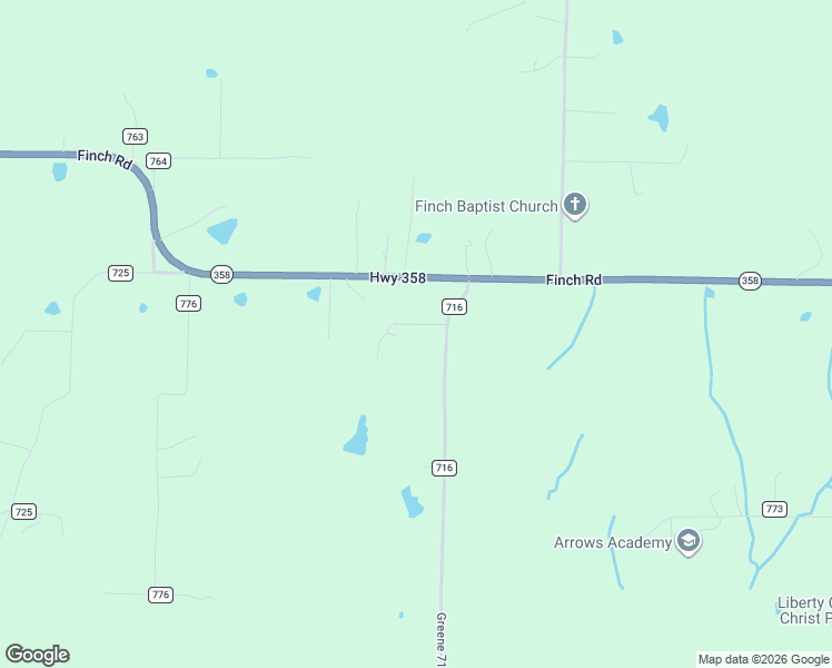 map of restaurants, bars, coffee shops, grocery stores, and more near 141-353 Greene Road 716 in Paragould