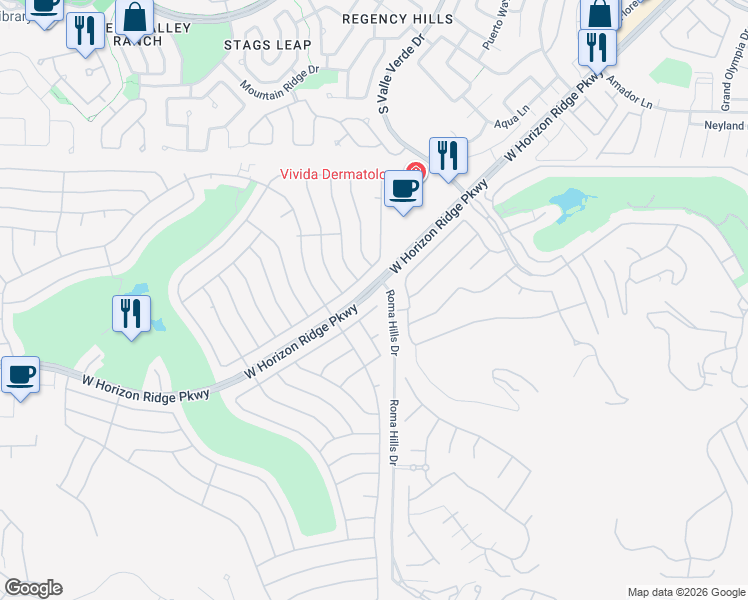 map of restaurants, bars, coffee shops, grocery stores, and more near 1776 Eagle Mesa Avenue in Henderson
