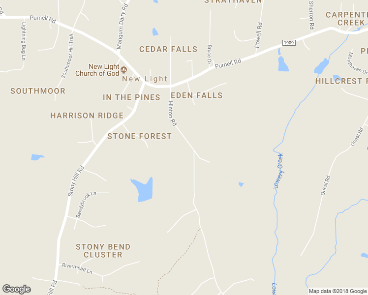 map of restaurants, bars, coffee shops, grocery stores, and more near 7801 Hinton Road in Wake Forest