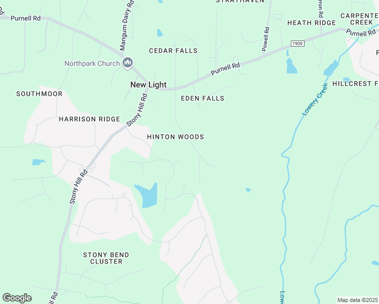 map of restaurants, bars, coffee shops, grocery stores, and more near 7805 Hinton Road in Wake Forest