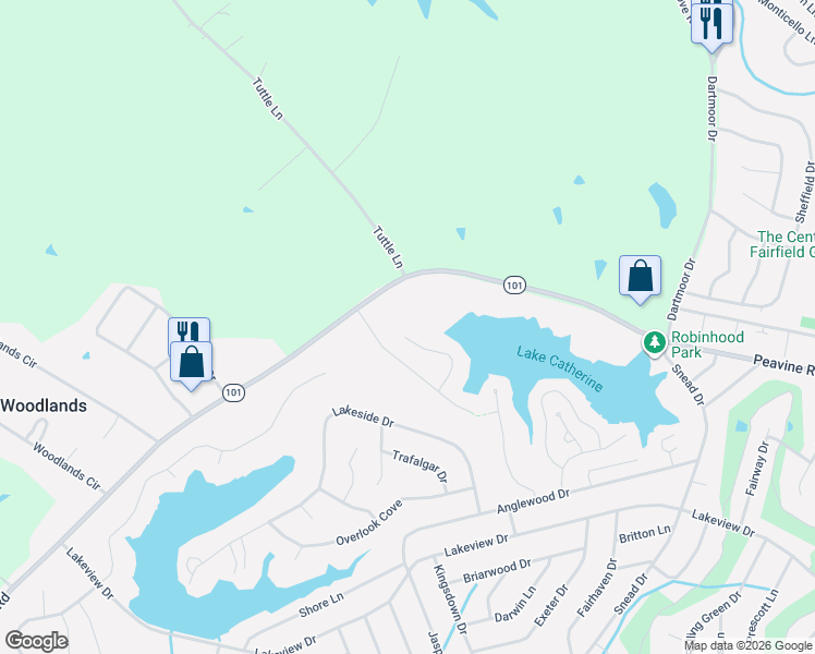map of restaurants, bars, coffee shops, grocery stores, and more near 52 Loxley Lane in Crossville