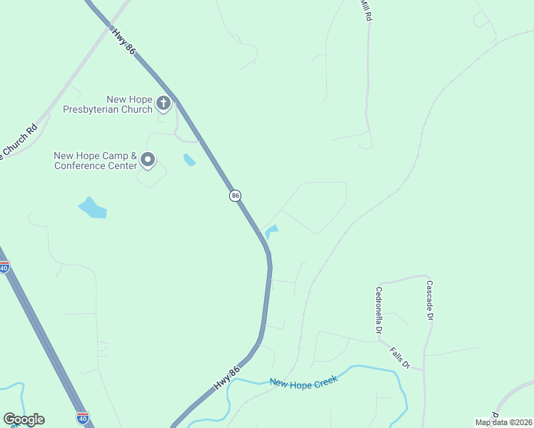 map of restaurants, bars, coffee shops, grocery stores, and more near 2103 New Hope Drive in Chapel Hill