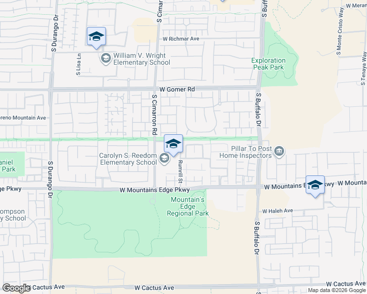 map of restaurants, bars, coffee shops, grocery stores, and more near 10025 Rumrill Street in Las Vegas