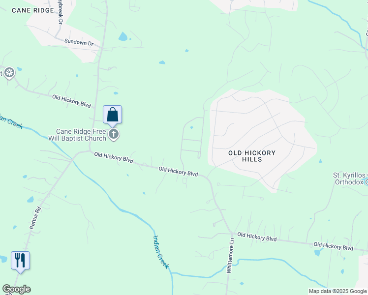 map of restaurants, bars, coffee shops, grocery stores, and more near 13906 Old Hickory Boulevard in Nashville