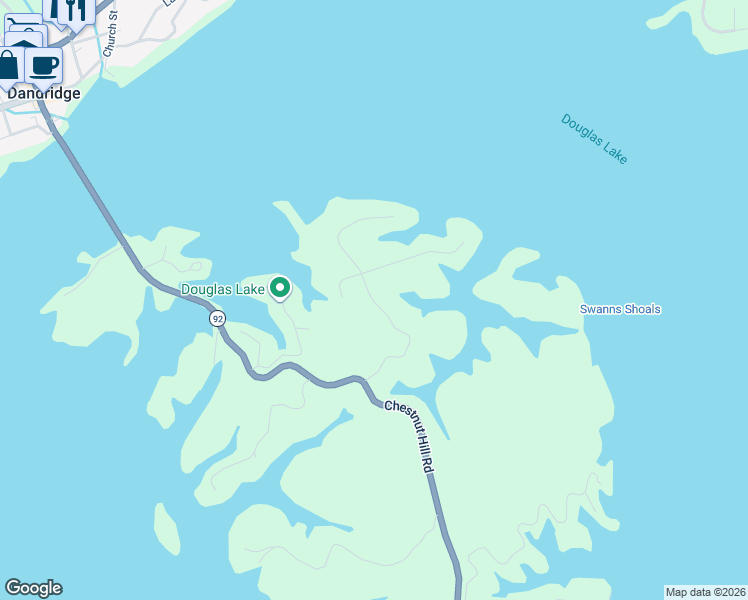 map of restaurants, bars, coffee shops, grocery stores, and more near 1442 David Swann Drive in Dandridge