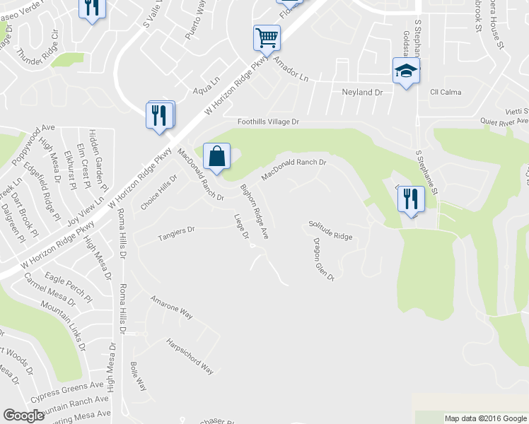 map of restaurants, bars, coffee shops, grocery stores, and more near 520 Dragon Gate Court in Henderson