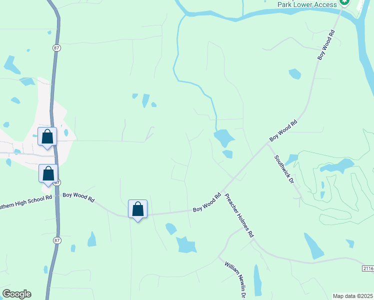 map of restaurants, bars, coffee shops, grocery stores, and more near 2463 Boy Wood Road in Graham