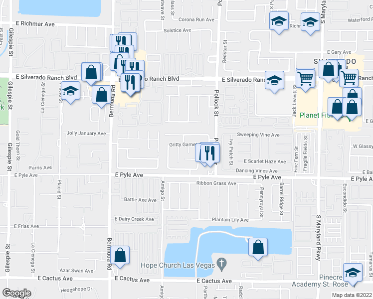 map of restaurants, bars, coffee shops, grocery stores, and more near 9977 Coral Cameo Court in Las Vegas