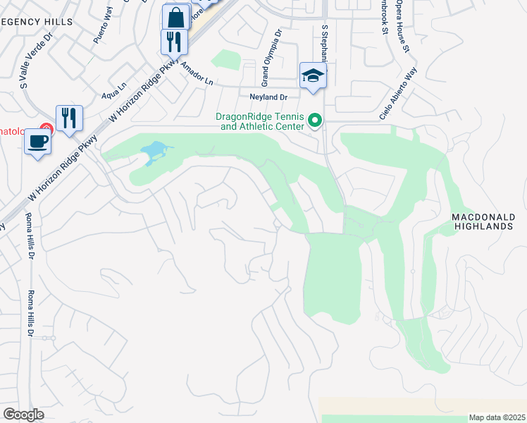 map of restaurants, bars, coffee shops, grocery stores, and more near 1455 Macdonald Ranch Drive in Henderson