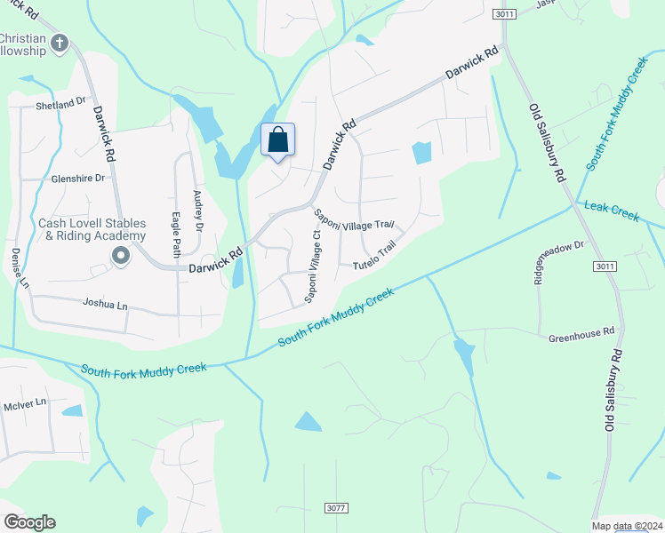 map of restaurants, bars, coffee shops, grocery stores, and more near 2105 Woccon Path in Winston-Salem