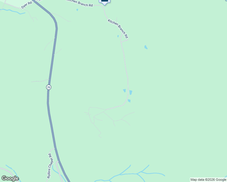 map of restaurants, bars, coffee shops, grocery stores, and more near 1080 Kitchen Branch Rd in Greeneville