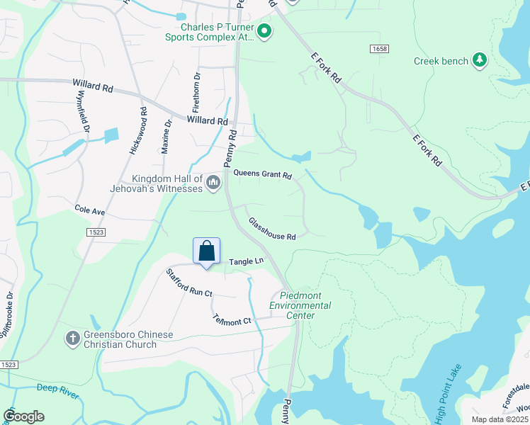 map of restaurants, bars, coffee shops, grocery stores, and more near 4024 Cole Avenue in Jamestown