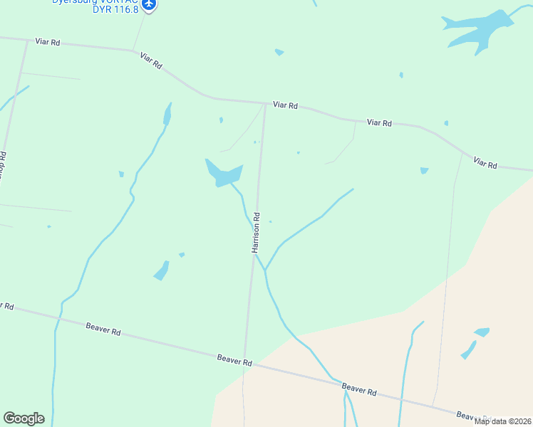 map of restaurants, bars, coffee shops, grocery stores, and more near 300 Harrison Road in Dyersburg