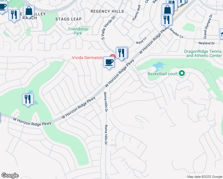 map of restaurants, bars, coffee shops, grocery stores, and more near 1737 Cypress Manor Drive in Henderson