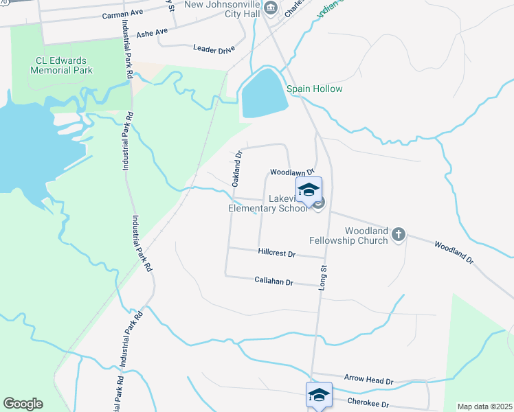 map of restaurants, bars, coffee shops, grocery stores, and more near 806 Woodlawn Drive in New Johnsonville