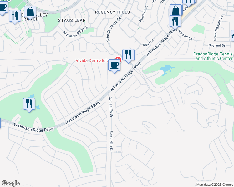map of restaurants, bars, coffee shops, grocery stores, and more near 1737 Cypress Manor Drive in Henderson