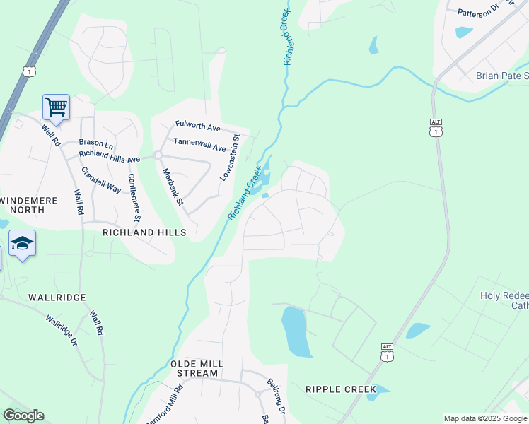 map of restaurants, bars, coffee shops, grocery stores, and more near 1037 Gallivant Way in Youngsville