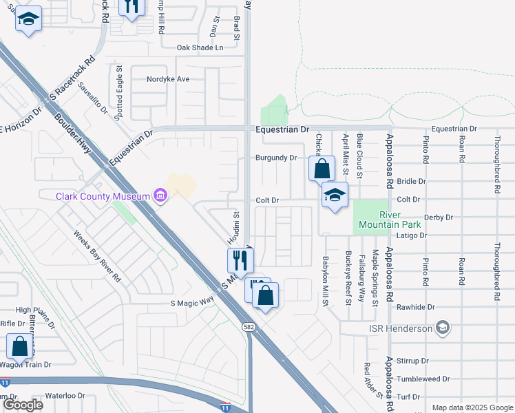 map of restaurants, bars, coffee shops, grocery stores, and more near 2001 Las Americas Street in Henderson