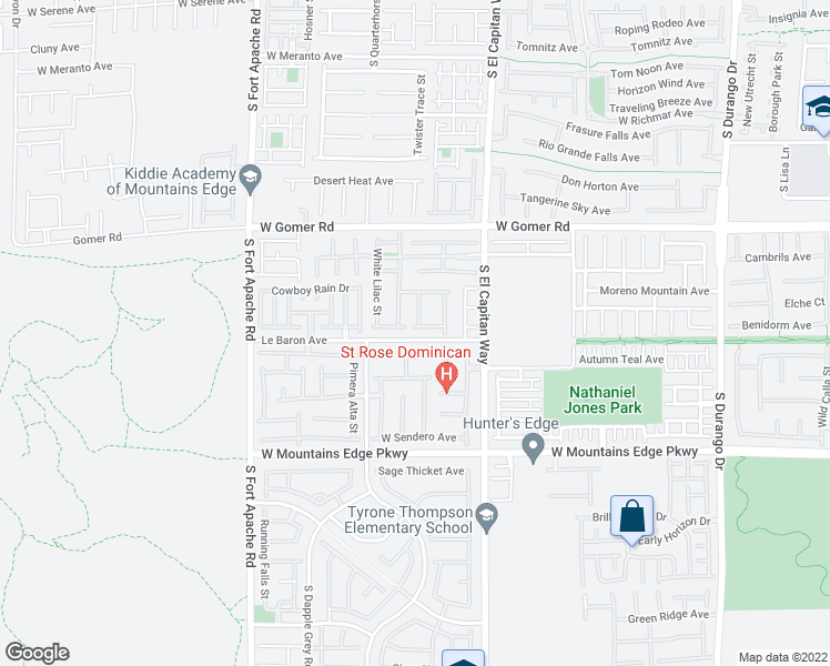 map of restaurants, bars, coffee shops, grocery stores, and more near 9109 Spur Creek Avenue in Las Vegas