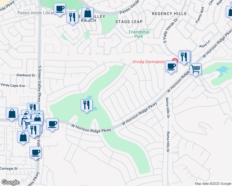 map of restaurants, bars, coffee shops, grocery stores, and more near 468 Dalgreen Place in Henderson