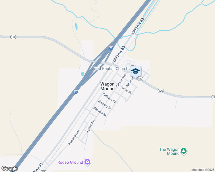 map of restaurants, bars, coffee shops, grocery stores, and more near in Wagon Mound